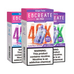 Load image into Gallery viewer, EBCREATE BC PRO Rechargeable Disposable Vapes in Grape Twist, Blue Razz, and Berry flavors, highlighting 40,000 Puffs, 1000mAh Fast Charging, and CyberTech Autofill technology.