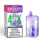 Load image into Gallery viewer, EBCREATE BC PRO Rechargeable Disposable Vape in Triple Berry flavor, highlighting the CyberTech Autofill, 40,000 Puffs, TURBO mode, and 1000mAh Fast Charging features.