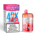 Load image into Gallery viewer, EBCREATE BC PRO Rechargeable Disposable Vape in Watermelon Peach Frost flavor, highlighting the CyberTech Autofill, 40,000 Puffs, TURBO mode, and 1000mAh Fast Charging features.