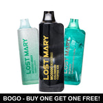 Load image into Gallery viewer, Lost Mary MO5000 disposable vape – BOGO deal, Colombian Coffee Ice, Hawaii Juice, Kiwi Passion Fruit Guava, 5000 puffs, USB-C.