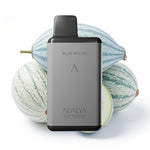 Load image into Gallery viewer, Adalya AD10000 Blue Melon disposable vape – 10,000 puff rechargeable vape device with refreshing blue melon flavor, sleek gray design, and melon background.