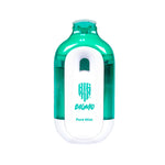 Load image into Gallery viewer, BIGMO Big Tank Series disposable vape in Pure Mint flavor, featuring a white body and a blue mint (teal), bottle-shaped reservoir.