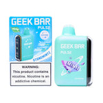 Load image into Gallery viewer, A product image of a disposable vape, the Geek Bar Pulse 15000 in the Stonemintz flavor. The image displays both the packaging box on the left and the device itself on the right.