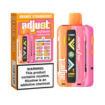 Load image into Gallery viewer, Adjust MyFlavor Rechargeable Disposable Vape in Orange Strawberry flavor, showing the device and packaging with '6 adjustable flavors' feature.