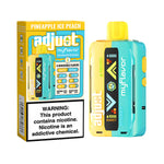 Load image into Gallery viewer, Adjust MyFlavor Rechargeable Disposable Vape in Pineapple Ice Peach flavor, showing the device and packaging with '6 adjustable flavors' feature.