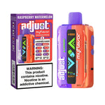 Load image into Gallery viewer, Adjust MyFlavor Rechargeable Disposable Vape in Raspberry Watermelon flavor, showing the device and packaging with '6 adjustable flavors' feature.