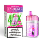 Load image into Gallery viewer, EBCREATE BC PRO Rechargeable Disposable Vape in Strawberry Blend flavor, highlighting the CyberTech Autofill, 40,000 Puffs, TURBO mode, and 1000mAh Fast Charging features.
