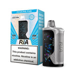 Load image into Gallery viewer, Box of RIA NV30K in flavor Fcuking Fab (left side) with its device (right side) in color gray color with black screen.
