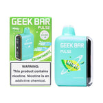 Load image into Gallery viewer, A product image of a disposable vape, the Geek Bar Pulse 15000 in the Creamymintz flavor. The image displays both the packaging box on the left and the device itself on the right.
