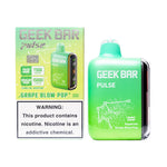 Load image into Gallery viewer, A product image of a disposable vape, the Geek Bar Pulse 15000 in the Grace Blow Pop flavor. The image displays both the packaging box on the left and the device itself on the right.
