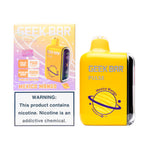 Load image into Gallery viewer, A product image of a disposable vape, the Geek Bar Pulse 15000 in the Mexico Mango flavor. The image displays both the packaging box on the left and the device itself on the right.
