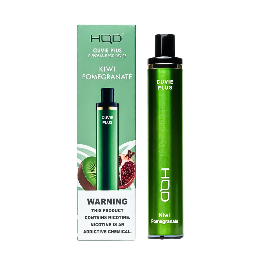 HQD Cuvie Plus Kiwi Pomegranate flavor disposable vape – compact design, up to 1,200 puffs
