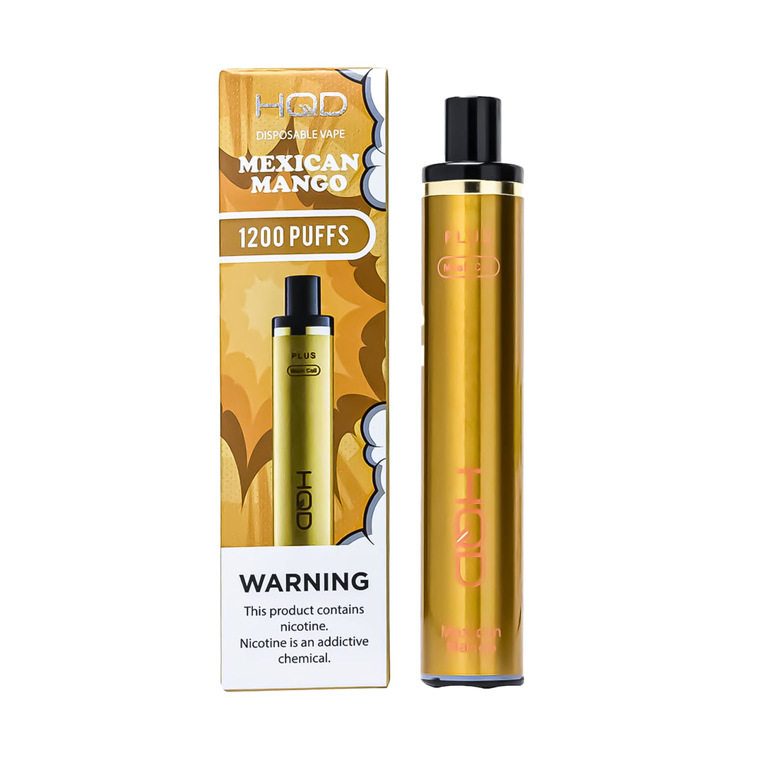 HQD Cuvie Plus Mexican Mango flavor disposable vape – compact design, up to 1,200 puffs