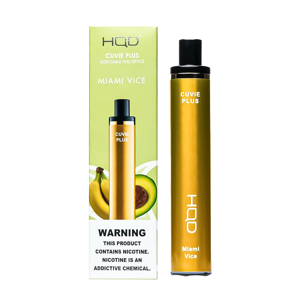 HQD Cuvie Plus Miami Vice flavor disposable vape – compact design, up to 1,200 puffs