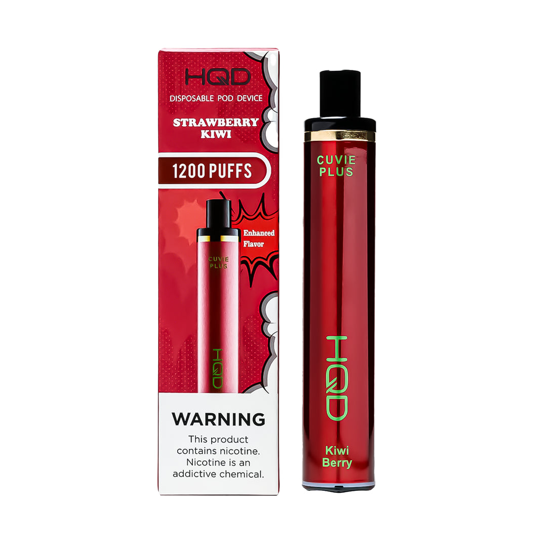 HQD Cuvie Plus Strawberry Kiwi flavor disposable vape – compact design, up to 1,200 puffs
