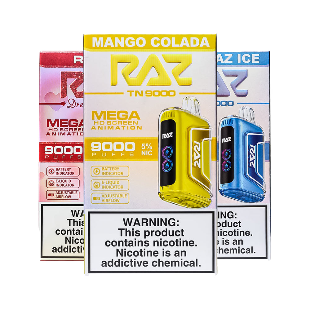 Raz TN9000 Flavors Raz TN9000 Flavors